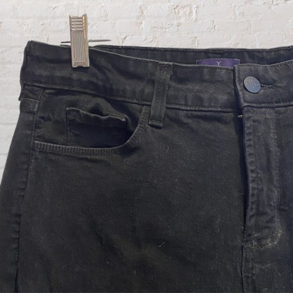 NYDJ -- Jeans, Black Straight Cut, Rhinestone Detail on Back Pockets - Picture 5 of 13